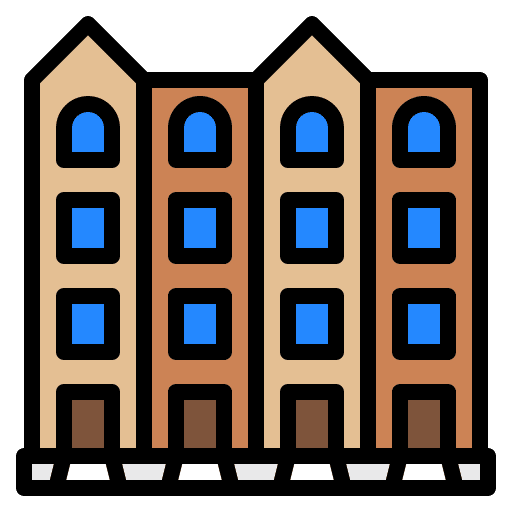 Buildings property architecture and city construction icon Buildings property architecture and city construction icon