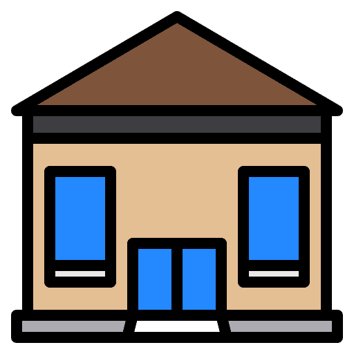 House architecture and city property building icon House architecture and city property building icon