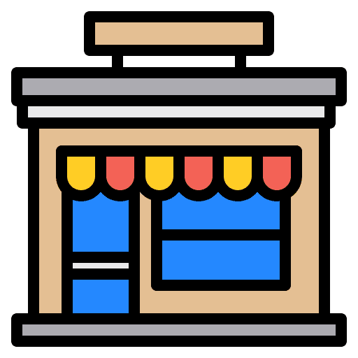 Shop architecture and city construction store icon Shop architecture and city construction store icon