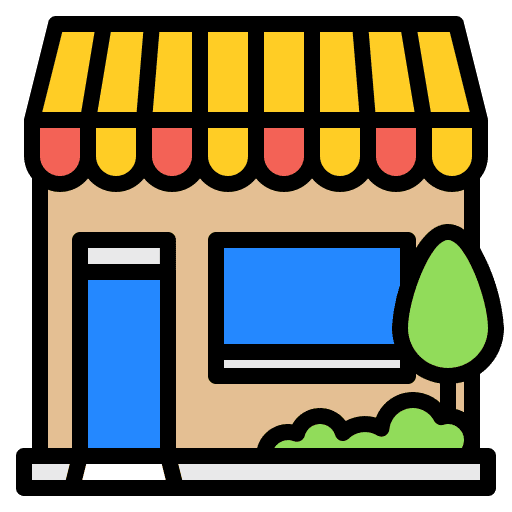 Shop property architecture and city construction icon Shop property architecture and city construction icon