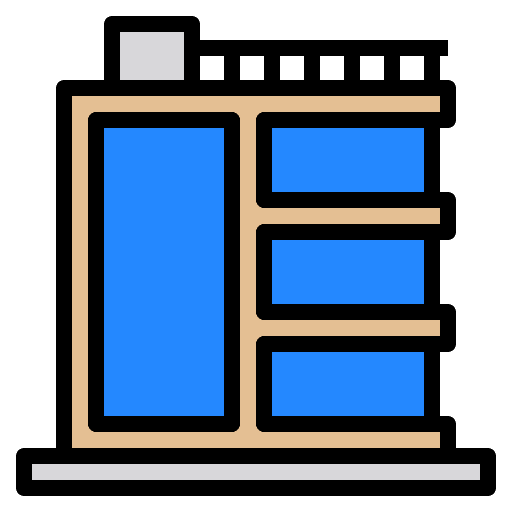 Apartment architecture and city real estate building icon Apartment architecture and city real estate building icon