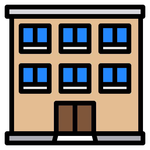 Apartment building property real estate icon Apartment building property real estate icon