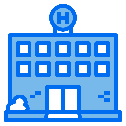 Hotel accomodation architecture and city building icon