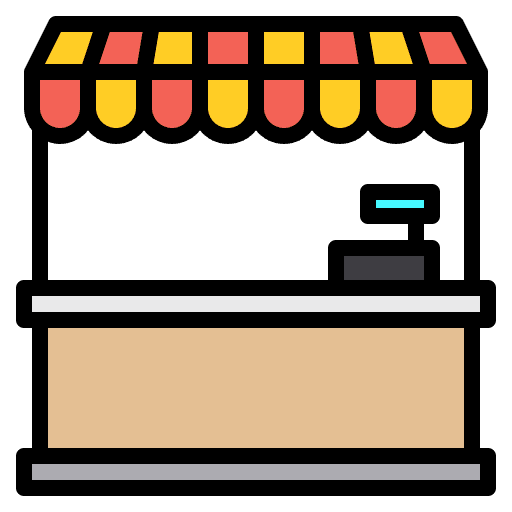Shop store cashier counter icon Shop store cashier counter icon