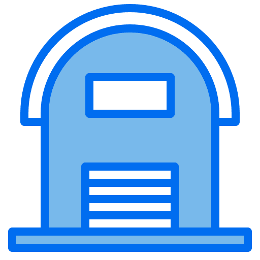 Barn farming and gardening building construction icon Barn farming and gardening building construction icon