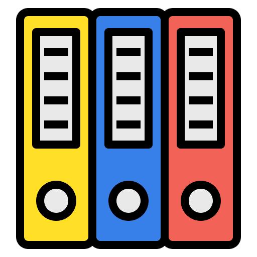 Archive document office material archive icon
