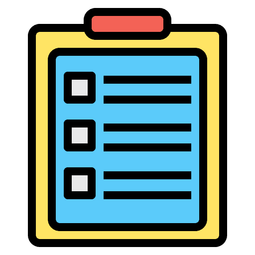 Clipboard task list files and folders sheet icon