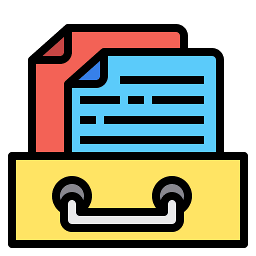 Storage paper storage document icon