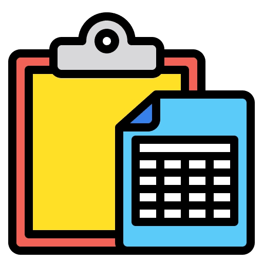 Clipboard spreadsheet clipboard document icon Clipboard spreadsheet clipboard document icon