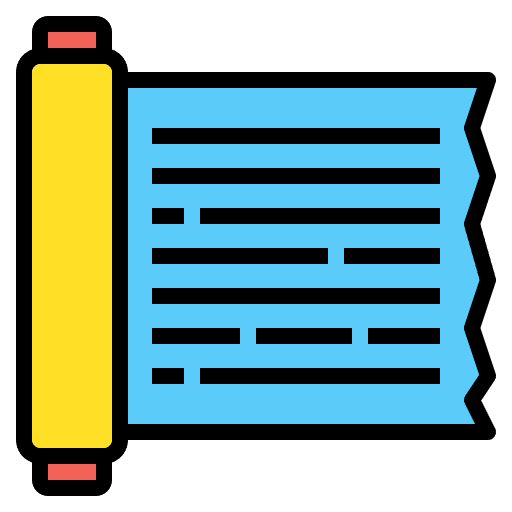 Scroll document files and folders parchment icon Scroll document files and folders parchment icon