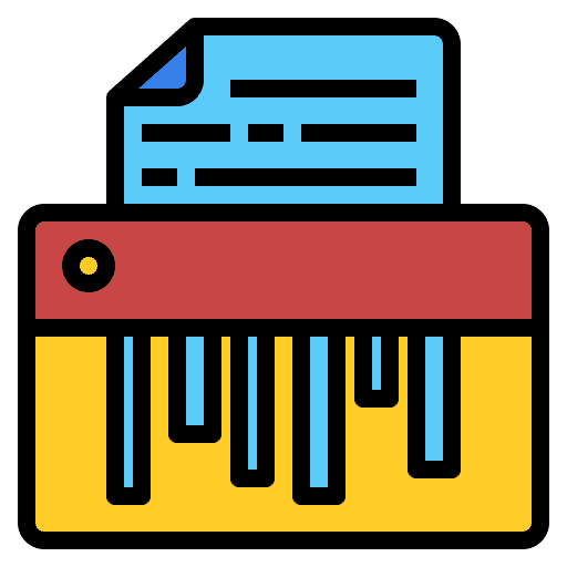 Shredder paper electronics document icon Shredder paper electronics document icon