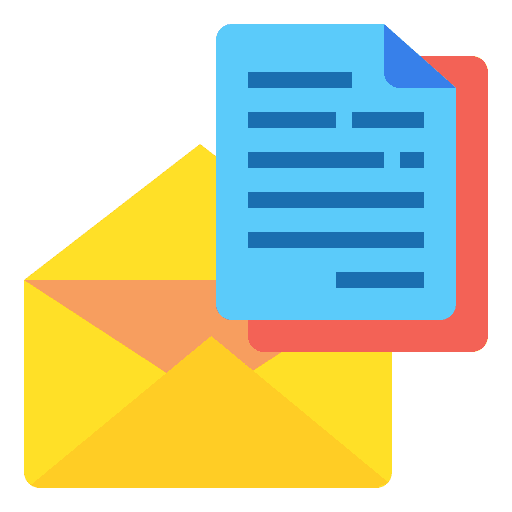 Email document communications file icon Email document communications file icon