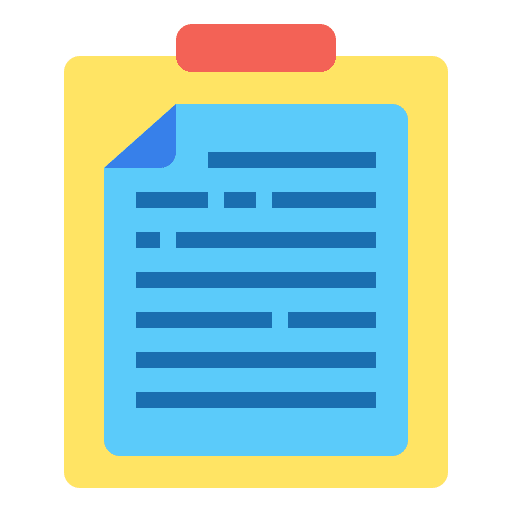 Clipboard paper text files and folders icon Clipboard paper text files and folders icon