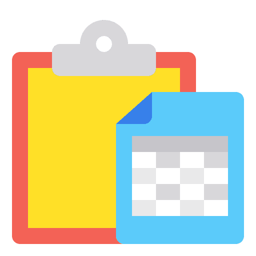 Clipboard spreadsheet document paper icon Clipboard spreadsheet document paper icon