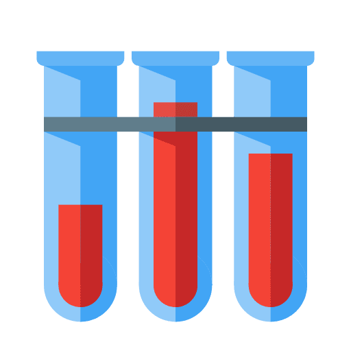 Blood test healthcare and medical test tubes blood test icon