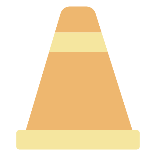 Traffic cone signaling bollards skate icon