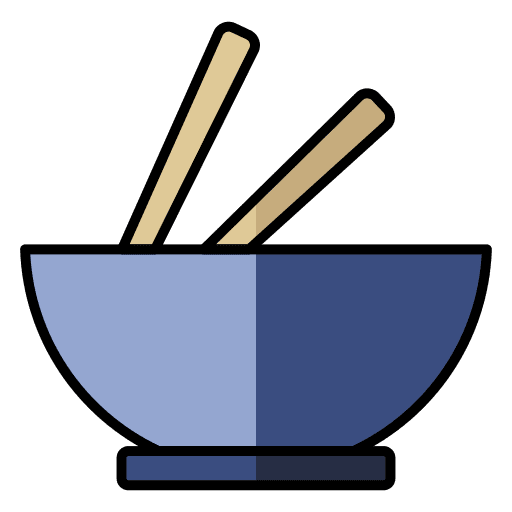 Bowl bowl camping chopsticks icon