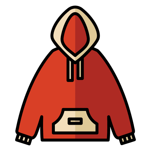 Hoodie garment camping clothes icon