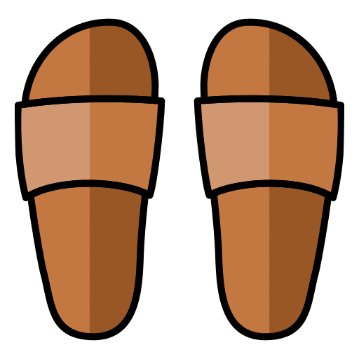Slippers comfortable outdoor camping icon