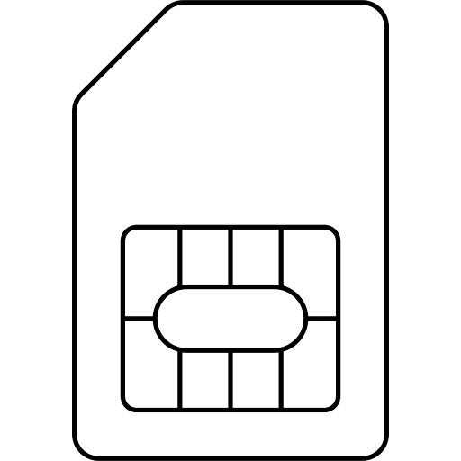 Sim card card sim telephone icon