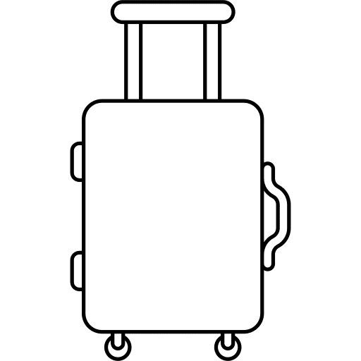 Suitcase travel room service trolley icon