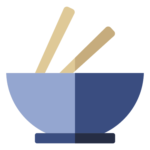 Bowl food and restaurant chopsticks adventure icon