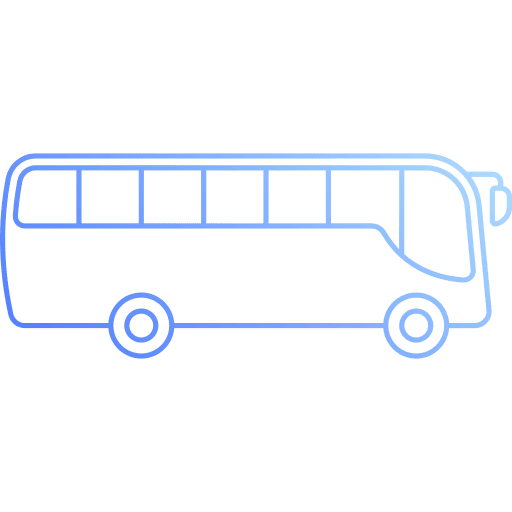 Bus automobile transportation public transport icon