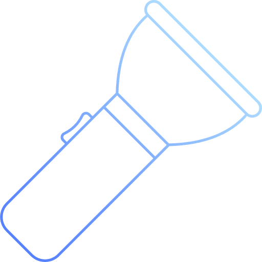 Flashlight technology led battery icon