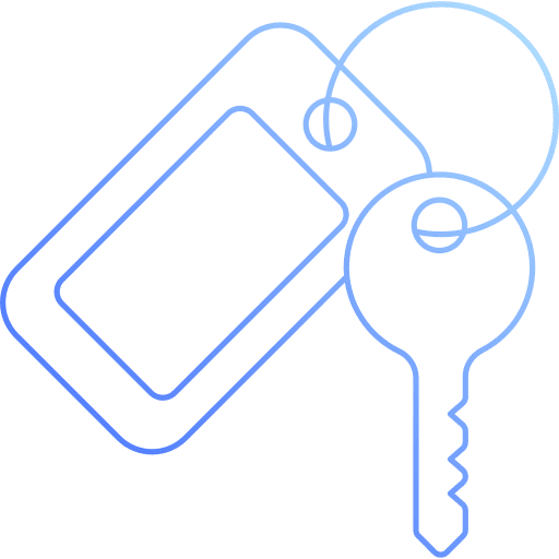 Room key tools and utensils access lock icon Room key tools and utensils access lock icon