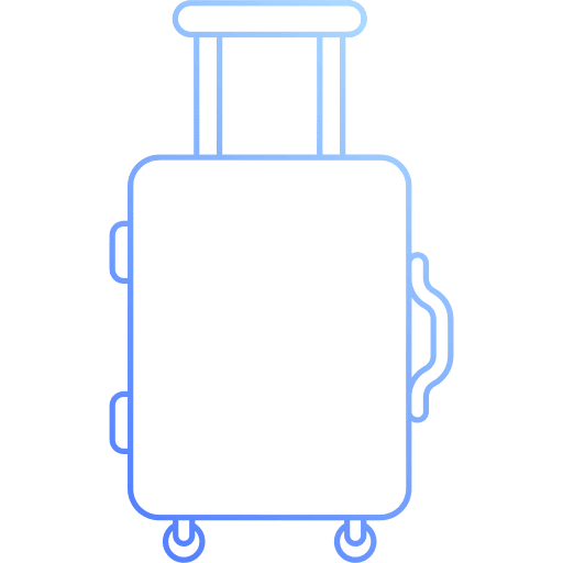 Suitcase hotel room service travel icon