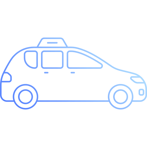 Taxi automobile vehicle public transport icon