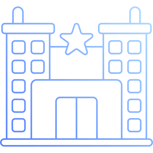 Hotel motel architecture and city building icon Hotel motel architecture and city building icon