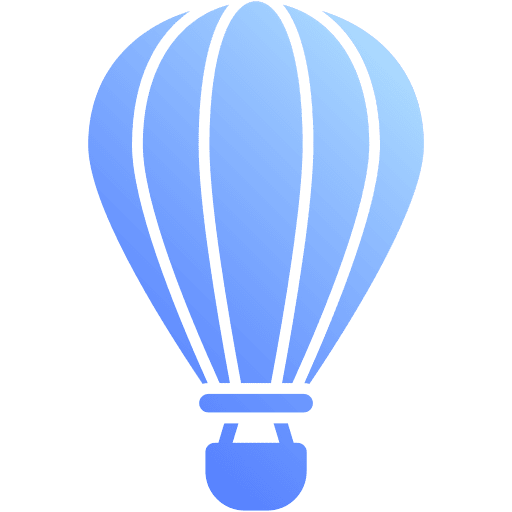 Hot air balloon flight adventure hot air balloons icon