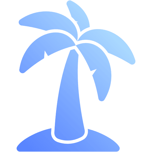Island summer beach tourism icon Island summer beach tourism icon
