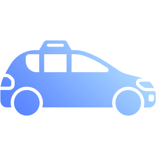 Taxi cab public transport car icon