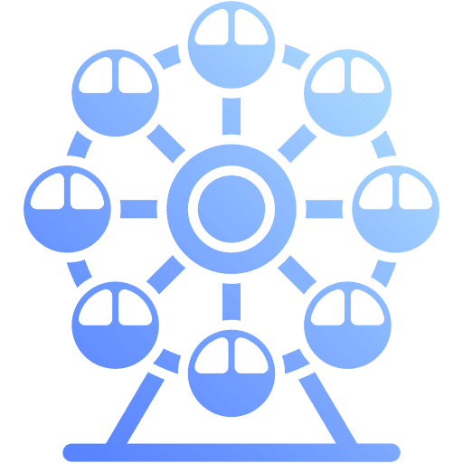 Amusement park entertainment attraction ferris wheel icon Amusement park entertainment attraction ferris wheel icon