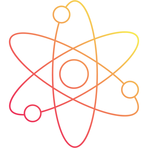 Atom chemistry physics science icon Atom chemistry physics science icon