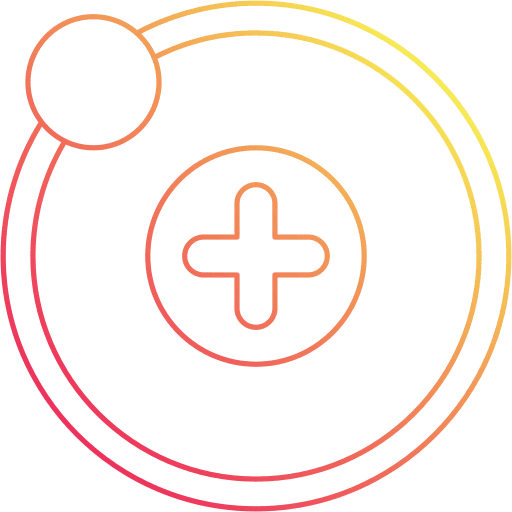 Proton positive atomic atom icon Proton positive atomic atom icon