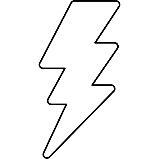 Lightning bolt electricity weather energy icon