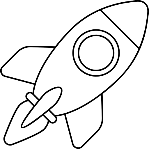 Rocket transportation space ship launch space shuttle icon