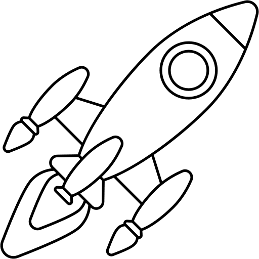 Space ship missile transportation space ship launch icon Space ship missile transportation space ship launch icon