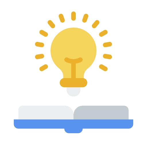 Knowledge book light bulb bulb icon