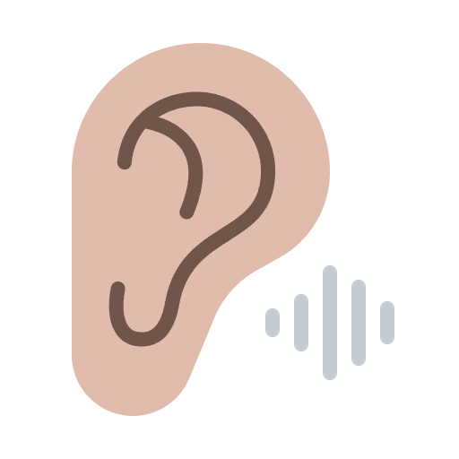 Listening ear listen earlobe icon