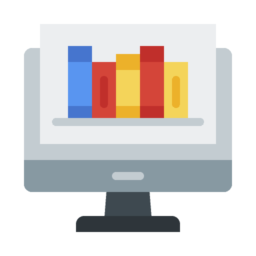 Online library study electronics online library icon Online library study electronics online library icon