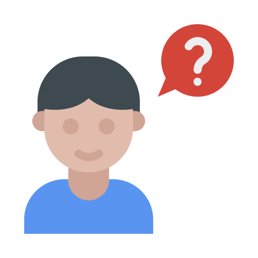 Question thinking man user icon