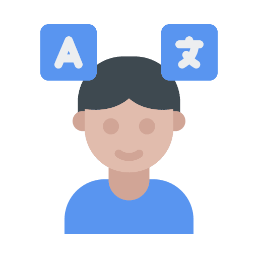 Translator translation elearning user icon Translator translation elearning user icon