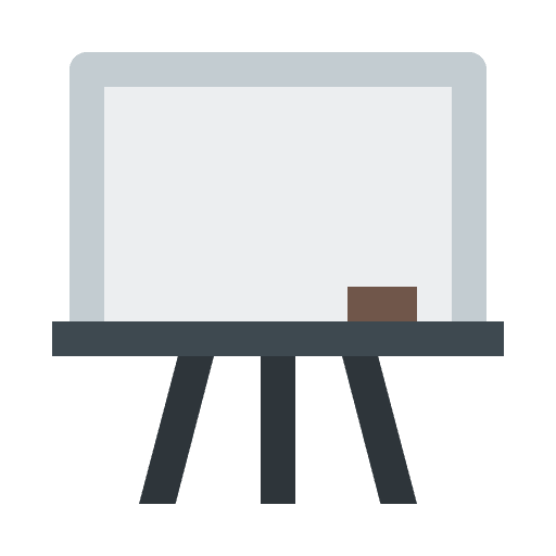 White board school university presentation icon White board school university presentation icon