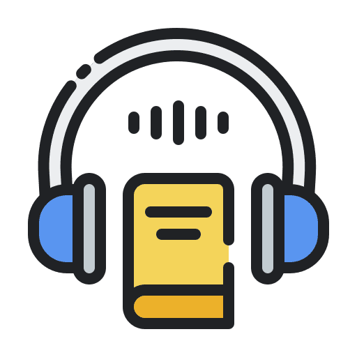Audio book study education educative icon Audio book study education educative icon
