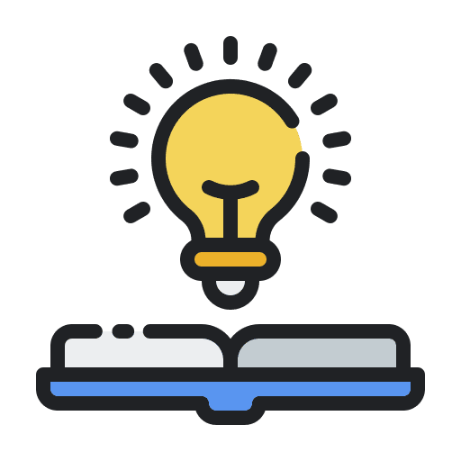 Knowledge bulb knowledge study icon