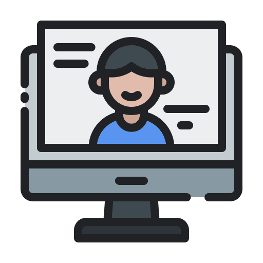 Online course webinar computer online class icon